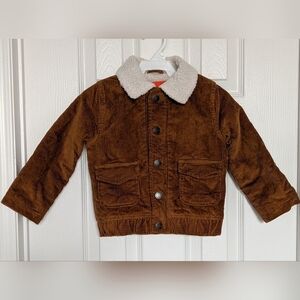 Joe Fresh Kid's (Size 2T) Brown Corduroy, Sherpa Lined, Bomber Jacket